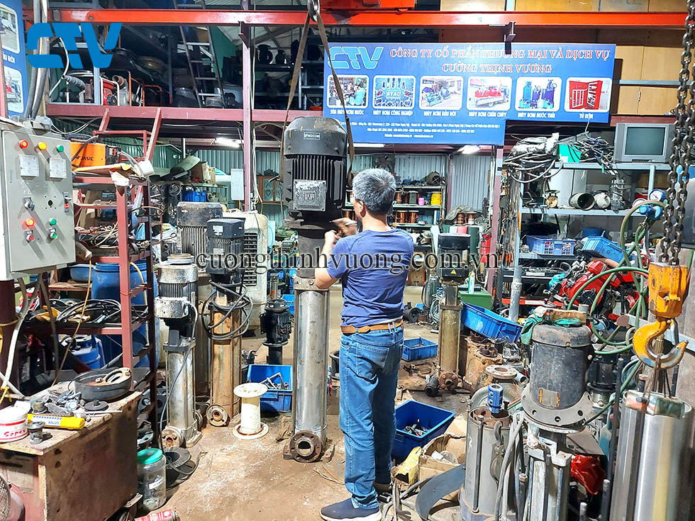 Bảo dưỡng hệ thống máy bơm đa tầng cánh trục đứng uy tín, chất lượng