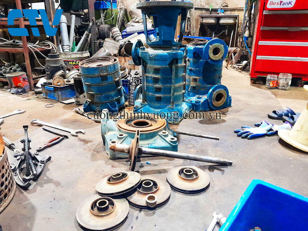 Sửa bơm đa tầng cánh Pentax công nghiệp thân gang công suất lớn MSV-MSH