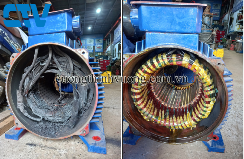 Quy trình quấn động cơ máy bơm khi máy bơm bị cháy